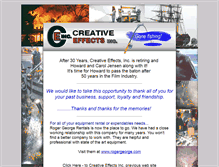 Tablet Screenshot of creative-effects.com